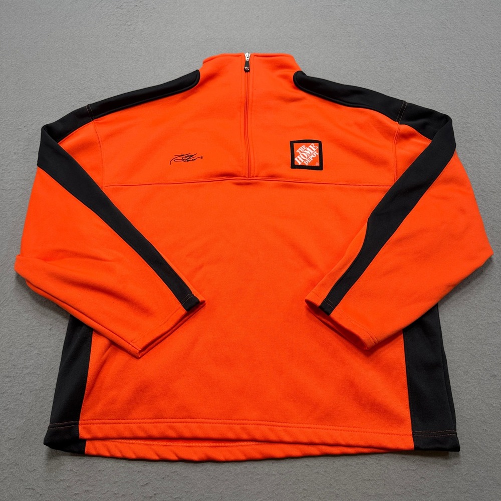 Y2K Chase Authentics Jacket Men's XL Orange Home Depot NASCAR Racing Pullover